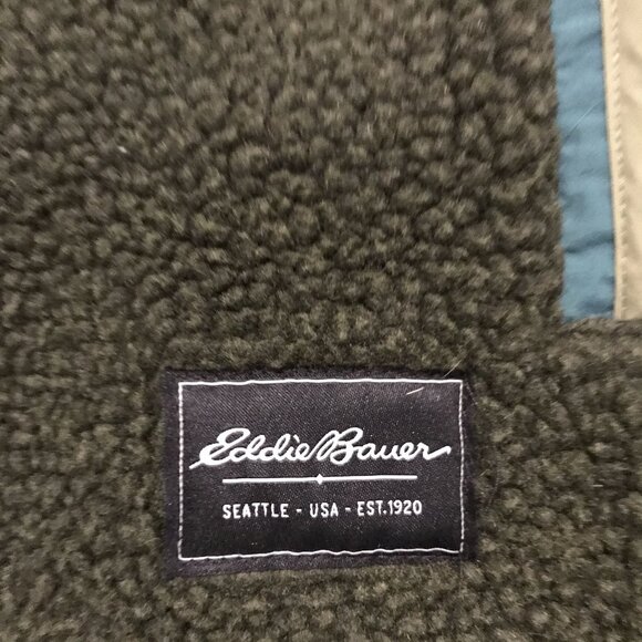 Eddie Bauer Men's Chilali Faux Shearling Fleece Jacket Size XL Emeral Green - Picture 5 of 12